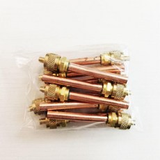 [누구나 쉬운 설치] 단방향밸브 에어컨가스 주입용 황동 니플, 얇은 밸브 0.35 30개