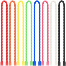 TRIPLE DEER 실리콘 케이블 타이 재사용 가능한 스틸 코어 트위스트 번들 및 정리용 다채로운 스트랩 30.5cm(12인치)-8피스-오렌지/브라이트그린/화이트/로즈레드, 모든 색상