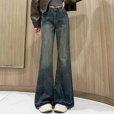 lofei 여성 슬림핏 데님 부츠컷 팬츠 KZ16