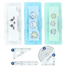 먼작귀 치이카와 캐릭터 삼각자 각도기 3p세트 130378