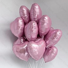 하트 풍선 파티용 헬륨 러브 포일 모양 생일 약혼 결혼식 장식용, 1개, 4. Light Pink