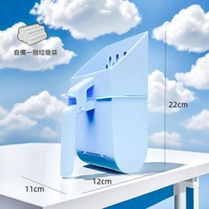 大號貓砂鏟 可收納垃圾袋, 天空藍 自帶一個捆垃圾袋, 1個
