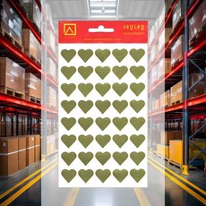 하트스티커 7매 금색 투표스티커 인덱스 학원 컬러 설문조사스티커 연구실