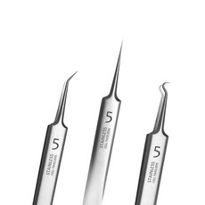 3종 꺽임 독일기술 커브 트위저 핀셋 피지 직선 세트 62522pc 1(PC)