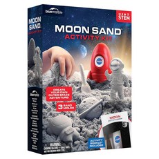 BLUE 블루 Marble NASA 달 모래 활동 키트 - STEM 교육용 감각 상자 필러 0.7kg1.5파운드 달 모래 놀이 트레이 우주 몰드 우주 비행사 피규어 삽