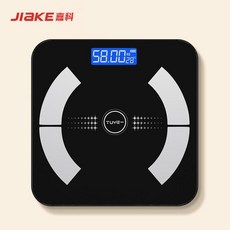 JIAKE 嘉科 智慧體脂秤家用電子秤, 扇形鋼琴黑 26*26, 1個, 電池款