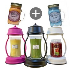 라지자 캔들워머 + 아워오운캔들세트 밝기조절 선물박스, 향기없음, 워머단품다크그레이