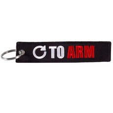 1개 PC 비행 제거 오토바이 자동차 남성용 키체인 자수 태그 패션 선물 장신, GO TO ARM