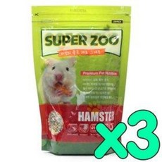 수퍼주 프리미엄 햄스터 사료 600g x3개 져빌 다람쥐, 3개