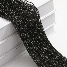 러빙랩 반짝이는 실커튼 공간분리 스팽글 가림막 줄 커텐 4P, 블랙4개