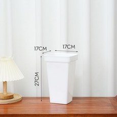 XXOI 方形鮮花桶 塑料養花桶 醒花桶 家用插花桶, 白色光面方形（小號）, 1個