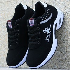 경량 운동화 에어쿠션 스니커즈 남성 신발 가을 방수 가죽 운동화 통기성 캐주얼 러닝화 검정 작업화 남성용 편안한 러닝화