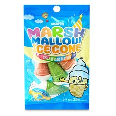 [G2L] 아이스 콘 모양 마시멜로우 25gx20개x8통 대용량 단체 답례품 간식 화이트데이, 1박스, 4kg