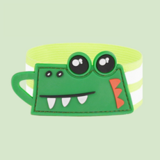 악어 캐리터 귀여운 야광 반사 팔찌 각반 야광띠 자전거각반 반사띠 형광띠 야광밴드 운동밴드, 2개, 악어 연두