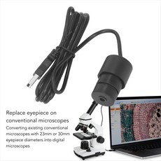 과학 교육 교실 USB 현미경 이미 저와 호환용 전자 접안 렌즈 2MP 디지털 USB 현미경 카메라 이미 저, 검은색, 1개