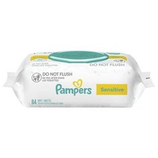 Pampers 아기 물티슈 민감성 향수 프리 1X 팝탑 팩 56개 156091, 84 Count (Pack of 1)