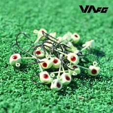 VAFG 신형 엣지 볼락 지그헤드 벌크 야광헤드/레드아이, 1개, 20개입