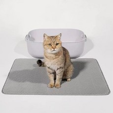 리3치점빵 고양이 모래 매트 화장실 발판 벌집모양 사막화 방지 고양이모래매트특대형 고양이매트