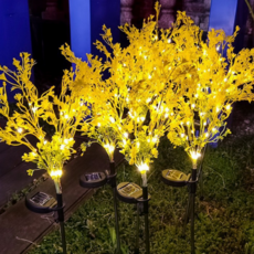 노란집 태양광 꽃등 태양열 정원등 야외등 유채꽃