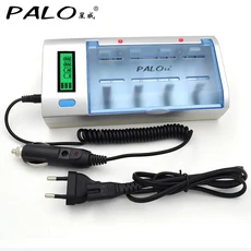 PALO C D 사이즈 배터리 충전기 12V Ni-MH AA 스마트 R20 Nimh 9V 다용도, 02 UK plug, 01 빠른  Mainland, 02 with car charger