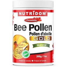 캐나다 NUTRIDOM 뉴트리돔 비폴렌 생꿀 꽃가루 과립 골드, 200g, 4개