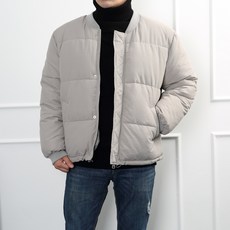 寬鬆短版素色科技羽絨外套