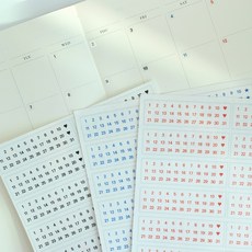 다이어리 투명 날짜 스티커 만년다이어리 다꾸
