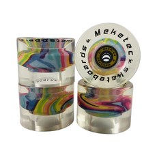 shangren 스케이트 보드 바퀴 60mm 롤러 베어링 4pcs, PU, 옐로우 스트레이트