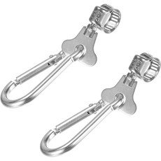 M 미터XITY 2팩 플래그 폴 링 0.2-0.5인치 조절 가능한 클립 W 클램프로 플래그를 고정하고 스테인리스 스틸 정원보트차량요트용 그로밋