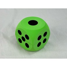 10cm圓角EVA泡綿骰子（1個）台灣製造/兒童安全玩具/派對遊戲道具, 10cm圓角骰子A305果綠點點1個, 1個