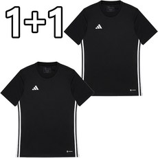 [1+1] 아디다스 반팔티 기능성 트레이닝복 반팔 티셔츠 TABELA23 블랙 남여공용 운동복 + HM 스티커