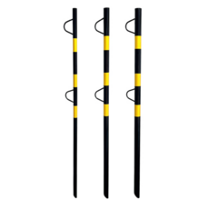 포스트바 42mm 토공용지주 말뚝 1.5M, 1개, 흑/황