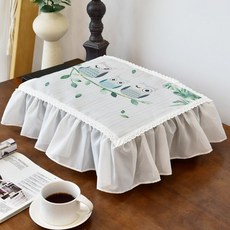 프린터기 먼지 덮개 레이스 커버 복사기 보호 덮개 천, 길이 38폭 35높이 18cm, 올빼미