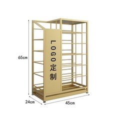 雨傘架 敎室放傘桶商用酒店瀝水大容量多功能收納架傢用入戶置物架, 小號LOGO定製款-金色, 1個