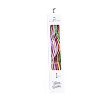 RAINBOW CANDLE 彎曲生日蠟燭 6入組 慶生派對蛋糕裝飾, 1個, 鍍金彩【不含運】未滿佰元不出貨