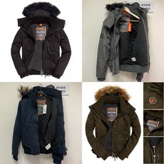 Superdry 極度乾燥 TheFur Hooded Windbomber 進階款超細纖維連帽防風外套, 軍綠 版型偏合身,M, 1個