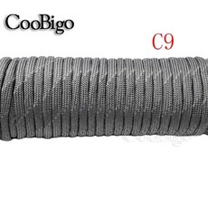 반사 로프 낙하산 코드 매는 밧줄 캠핑 등산 하이킹 빨랫줄, [04] 100ft, 색상: 11. C9 / 길이(m): D. 50ft, 1개