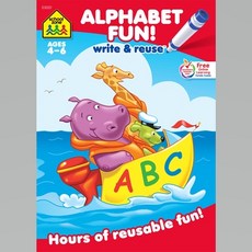 (영문도서) Alphabet Fun a Wipe-Off Book: Hours of Reusable Fun! Paperback, School Zone Publishing Company, English, 9781589477810