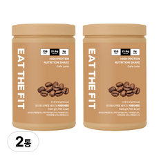 잇더핏 단백질 쉐이크 대용량(카페라떼맛), 2개, 520g