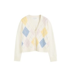 친티앤파커 아가일 V넥 가디건