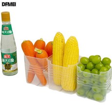 高透冰箱側門收納盒冰箱擴容神器分類冷藏食品蔬菜水果冰箱儲物盒, 1個, 透明3嗰装