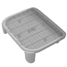 貓砂踏板 雙層可拆卸貓砂盆墊 開放式貓砂落砂墊 食品級PP材質, 灰色, 1個