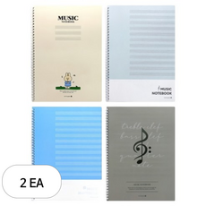모닝글로리 음악 스프링노트 A4사이즈 오선지, 랜덤발송, 2개