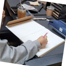 미니노트 크라프트 드로잉북 무선 노트 가로 중형, 본상품