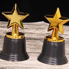 표창 수상 행사 기념품 유치원 학교 어린이 골드 별모양 시상용품 미니트로피 2p, 상세페이지 참조