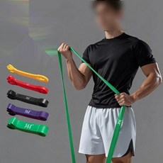 근력 운동용 라텍스 저항 밴드 풀업 보조 스트레칭 훈련용 탄력 밴드, 1개, 10_블랙35kg파손방지