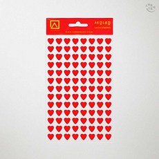 모양견출지 데코스티커 하트 적색 빨강 미니 다꾸 꾸미기 라벨 이름표 분류 인덱스 데코라벨 정리스티커