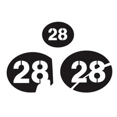 주년 기념 오토바이 번호 피아지오 베스파용 데칼, 9. 28 3pcs, E. Color WHITE