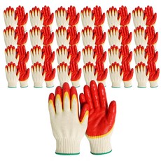 고래고래 이중황 반코팅 장갑 황이중 작업용 산업용 이중코팅장갑 100켤레, 100개, 황색