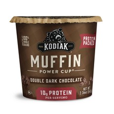 코디악 머핀 파워 컵 2.36 온스, 66g, 1개, 더블다크초콜릿, 2.36 Ounce (Pack of 1)